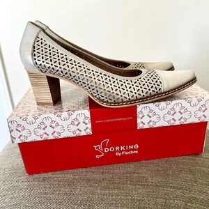 Silver leather shoes